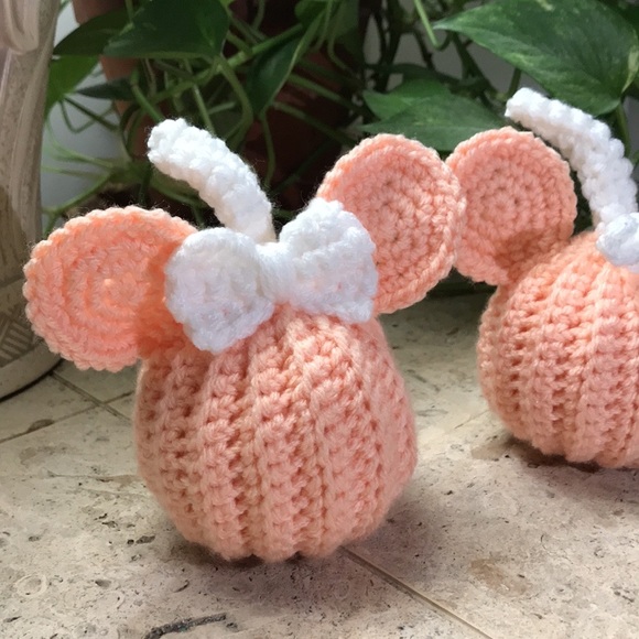 Mouse Ear Crochet Pumpkin - Picture 5 of 5